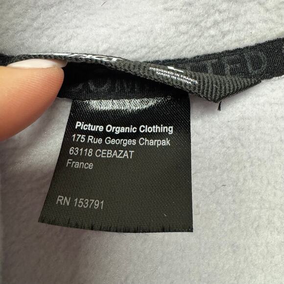 Picture Organic Arcca 1/4 Snap Fleece Sweatshirt Gray Lavender Womens Size Large - Picture 7 of 12